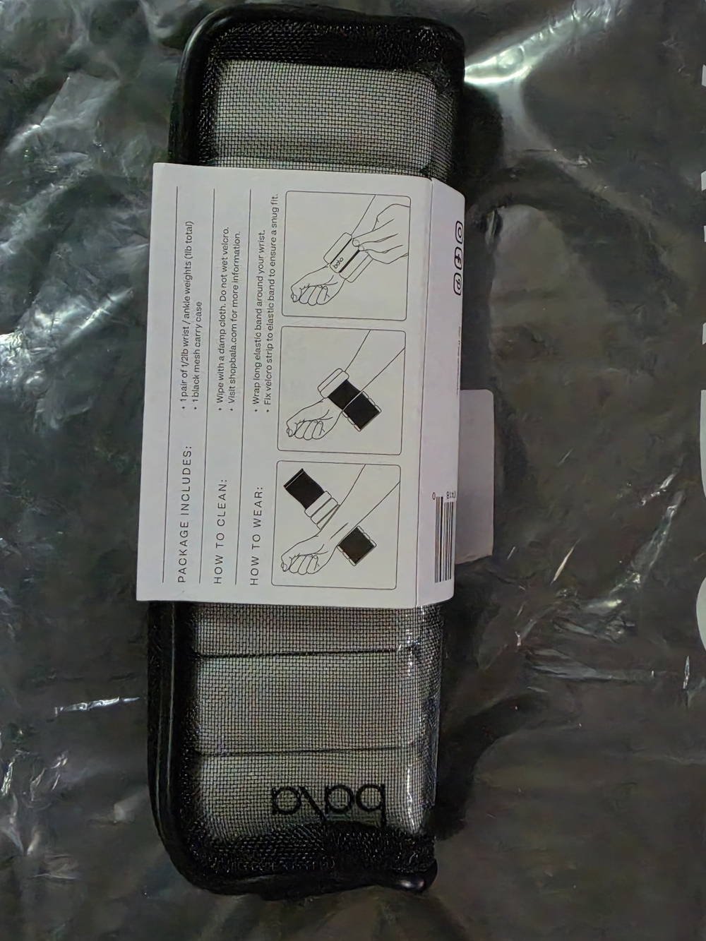 Bala 1/2 lb Ankle/ Wrist Weights - Gray - Picture 3 of 4